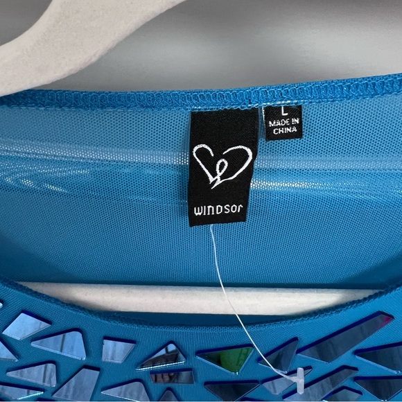 Windsor Long Sleeve Sparkly Mesh Top - Picture 2 of 5